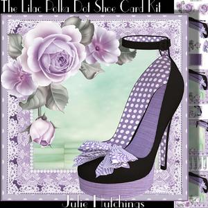 The Lilac Polka Dot Shoes Card Front Kit