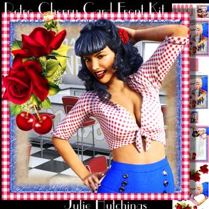 Retro Cherry Card Front Kit