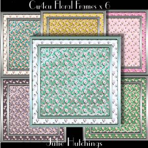 6 Floral Frame Backgrounds Cu4cu