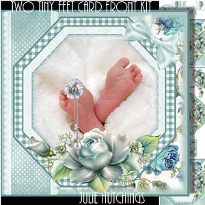 Those Tiny Feet Boy Card Front Kit