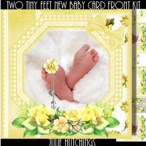 Those Tiny Feet New Baby Card Front Kit