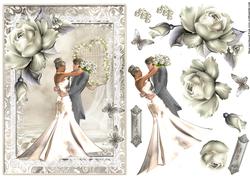 The Bride and Groom A5 Topper with Decoupage