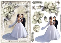 The Bride and Groom A5 Topper Dark Hair