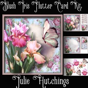 Beautiful Blush Iris Flutter Card Kit