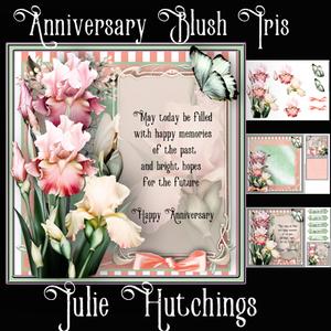 Anniversary Blush Iris Card Front Kit