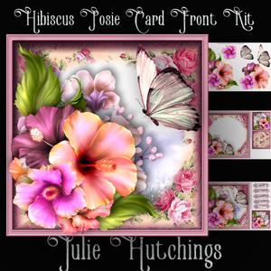 Hibiscus Posie Card Front Kit