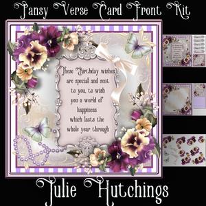 Pansy Verse Card Front Kit