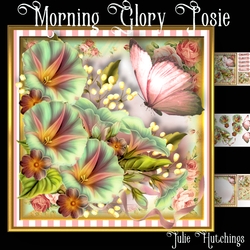 Morning Glory Posie Card Front Kit