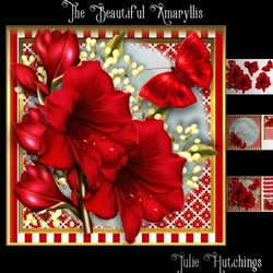 The Beautiful Amaryllis Card Front Kit