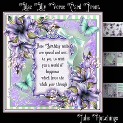 Lilac Lilly Verse Card Front Kit