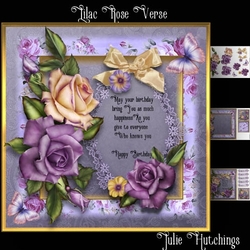 Lilac Rose Verse Card Front Kit