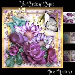 The Birthday Boquet Card Front Kit