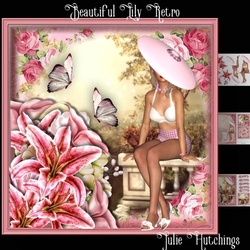Beautiful Lilly Card Front Kit