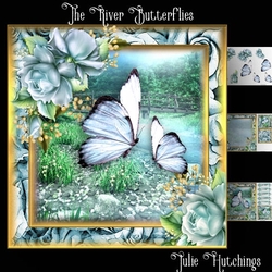 The River Butterflies Card Front Kit