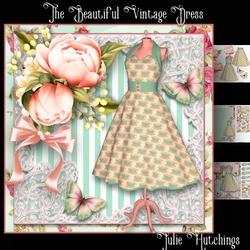 The Beautiful Vintage Dress Card Front Kit
