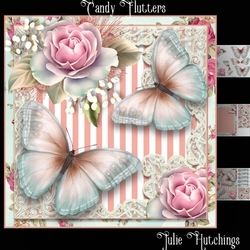 Candy Flutters Card Front Kit