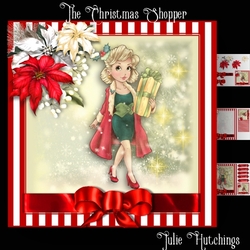The Christmas Shopper card front kit 8x8
