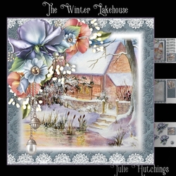 The Winter Lakehouse Card Front Kit 8x8