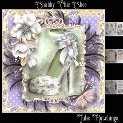 Shabby Chic Shoe Card Front Kit