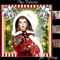 Mrs Santa Card Front Kit