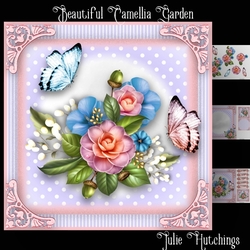 Camellia Garden Card Front Kit