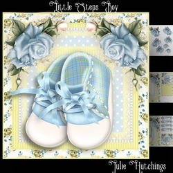 Little Steps Boy Card Front Kit