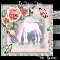 The Unicorn Roses Card Front Kit