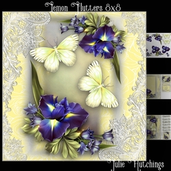 Lemon flutters 8x8 Card Front Kit