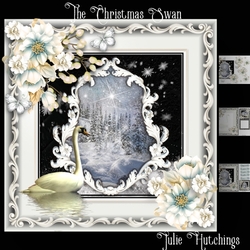 The Christmas Swan Card Front Kit