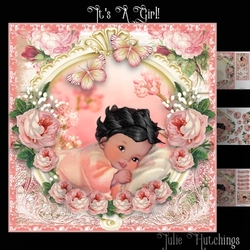 Its A Girl Card Front Kit
