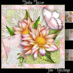 The Dahlia Letter card Front Kit