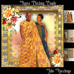 Kente Clothing Couple Card Front Kit