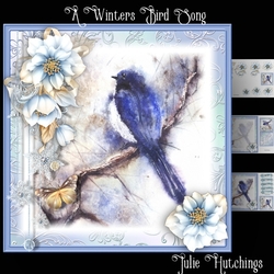 A Winters Bird Song Card Front Kit