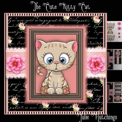 The Cute Kitty Cat Card Front Kit