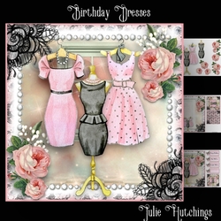 Birthday Dresses Card Front Kit