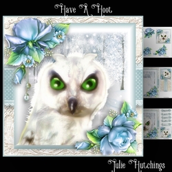 Have A Hoot Christmas Card Front Kit