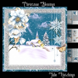 Christmas Blessings Card Front Kit