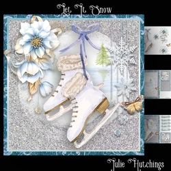 Let It Snow Skates Card Front Kit