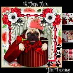 A Puppy Gift Card Front Kit