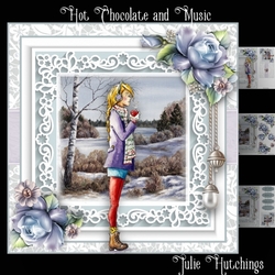 Hot Chocolate And Music card Front Kit