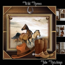 Wild Horses Card Front Kit
