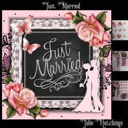 Just Married Card Front Kit