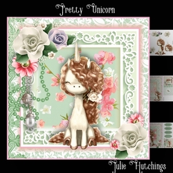 Pretty Unicorn Card Front Kit