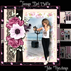 Teenage Selfie Card Front Kit