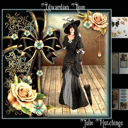 Edwardian Rose Card Front Kit