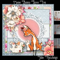 Some Bunny Loves You Card Front Kit