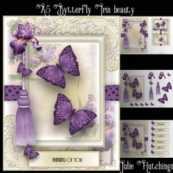 A5 Iris Flutters card front kit