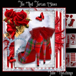 The Red Tartan Shoes Card Front Kit