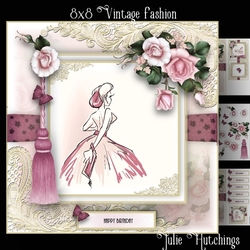 8x8 Vintage Fashion 1 Card Front Kit