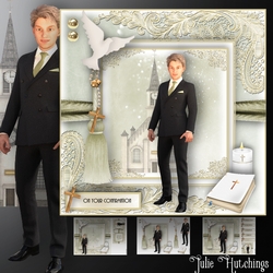 Confirmation Older Teen Boy Card Front Kit